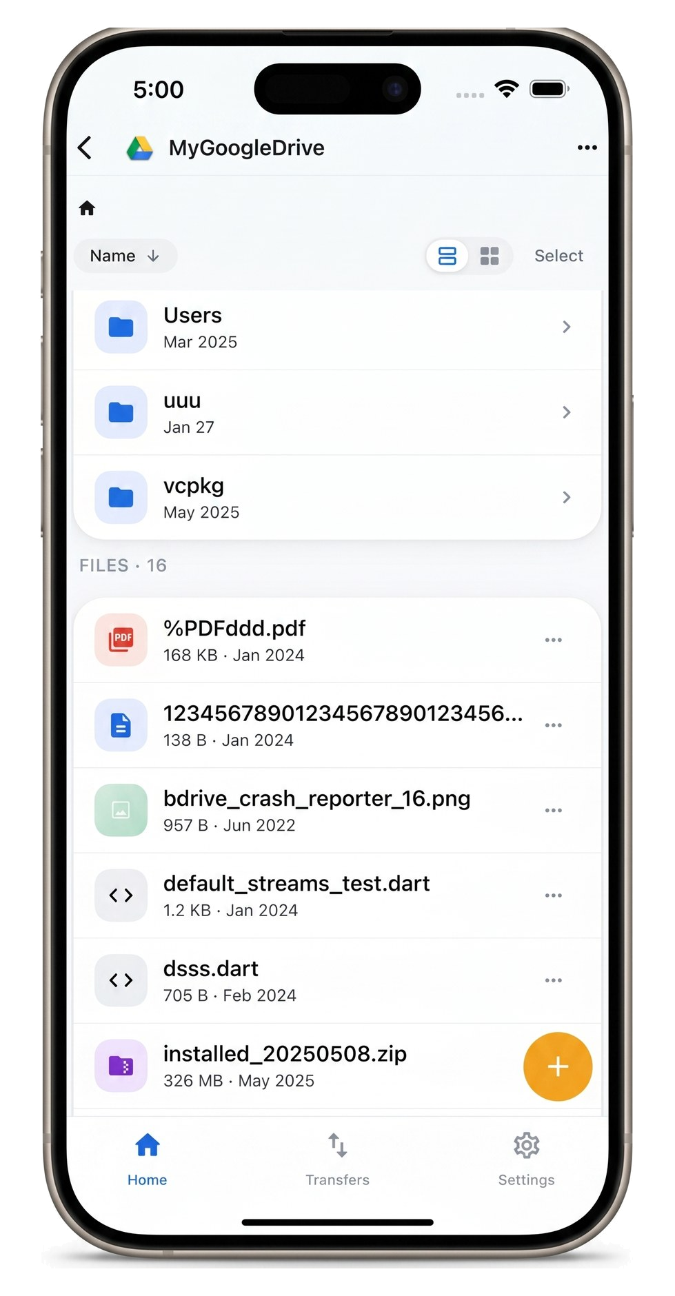 NetDrive Mobile — File browser
